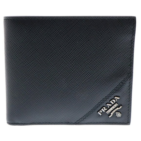 Prada Black Saffiano Wallet Leather Compact - Picture 1 of 6